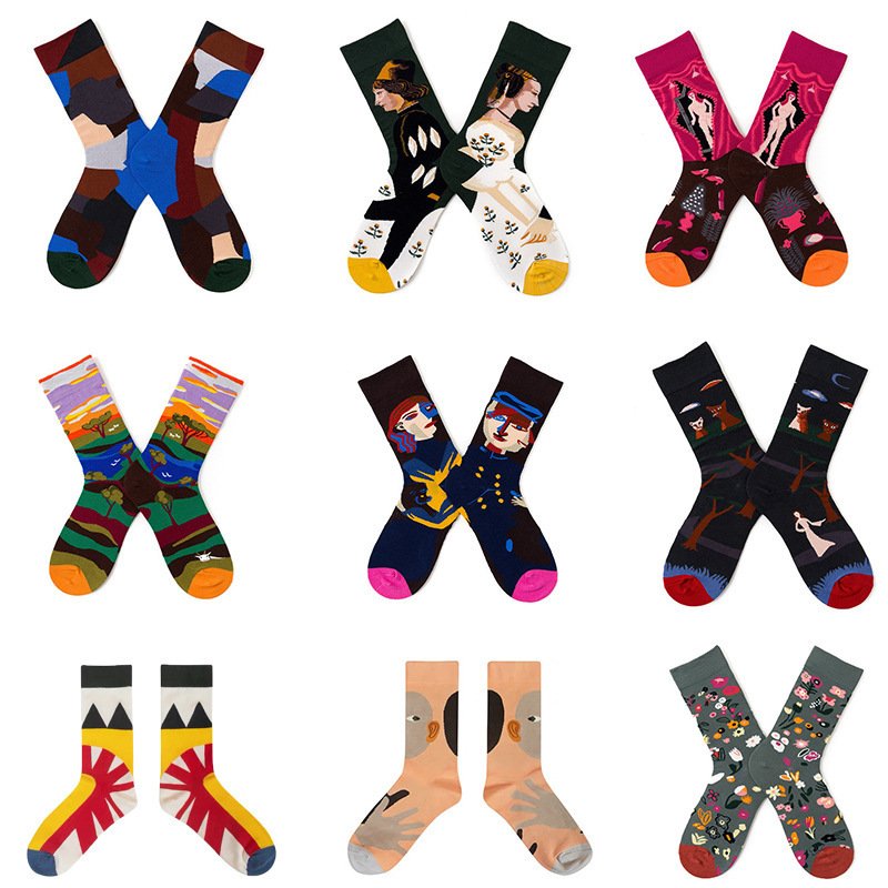 Vintage Jacquard Socks for Women - Retro Style