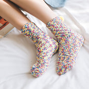 Warm Coral Fleece Sleeping Socks for Women