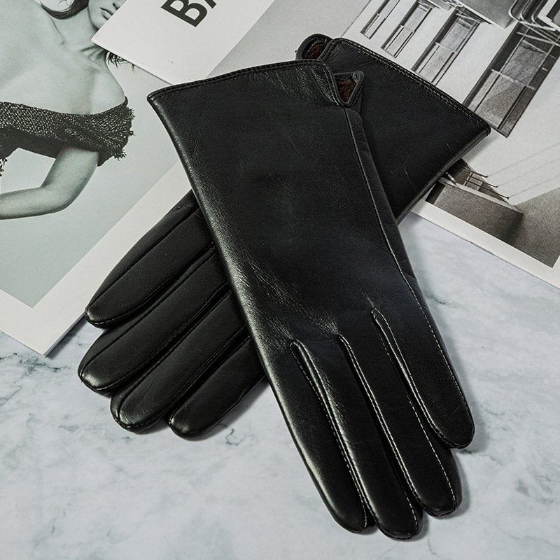 Touch Screen Leather Gloves for Women
