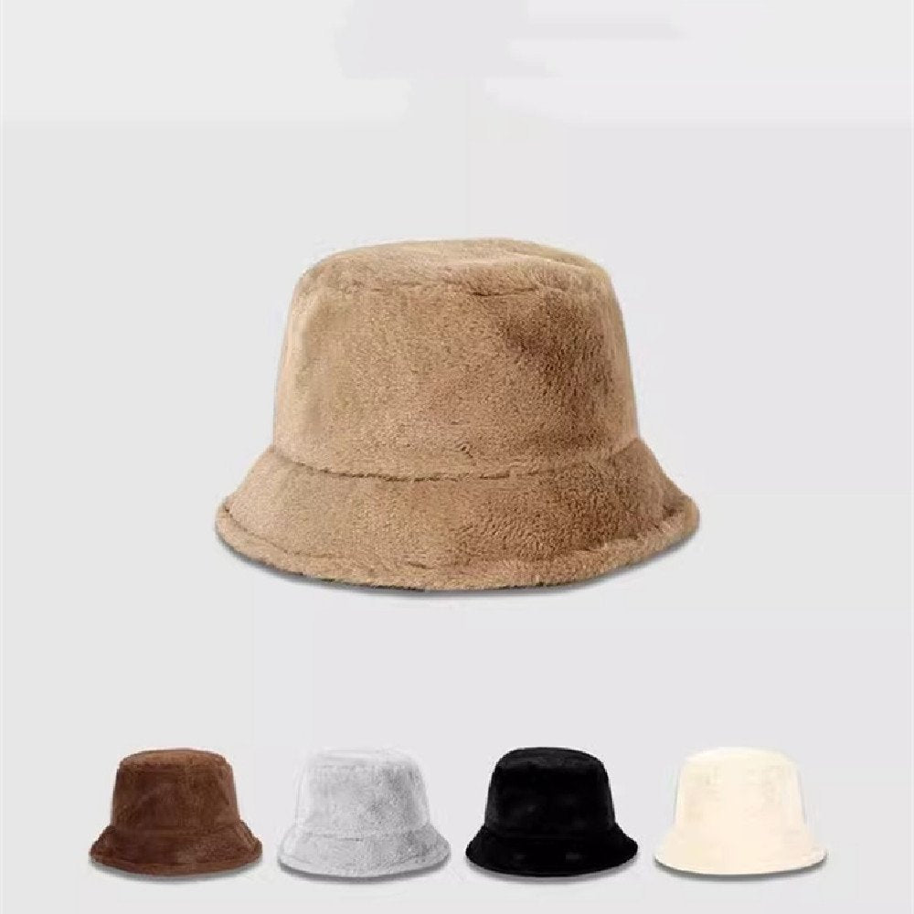 Stay Warm in Style with Beige, Khaki, Black, Caramel, or White Bucket Hats
