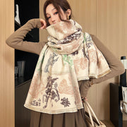 Winter-Ready Jacquard Scarf for Women