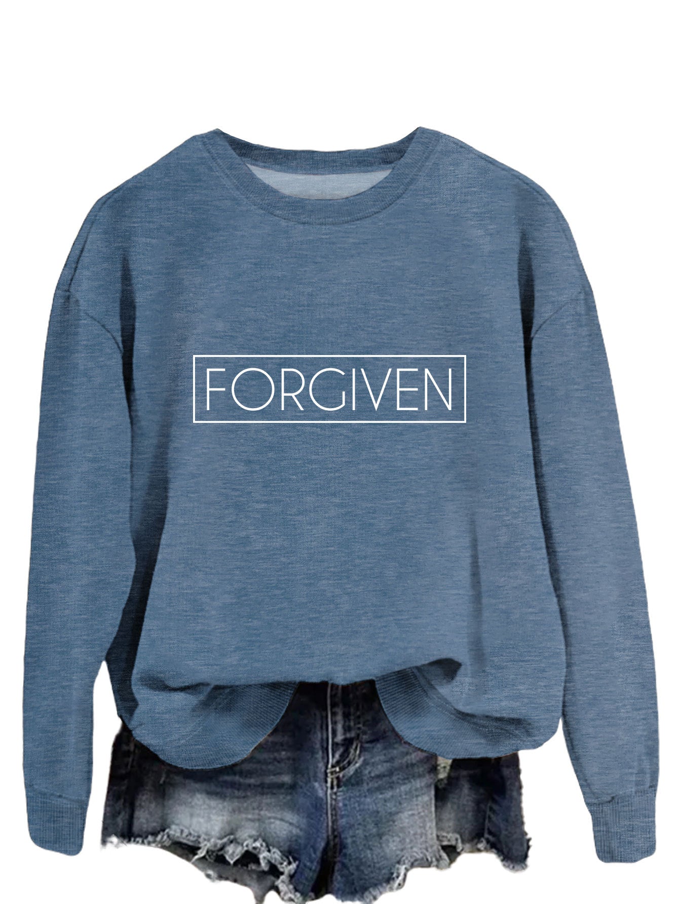 Trendy Loose Long Sleeve Printed Sweatshirt