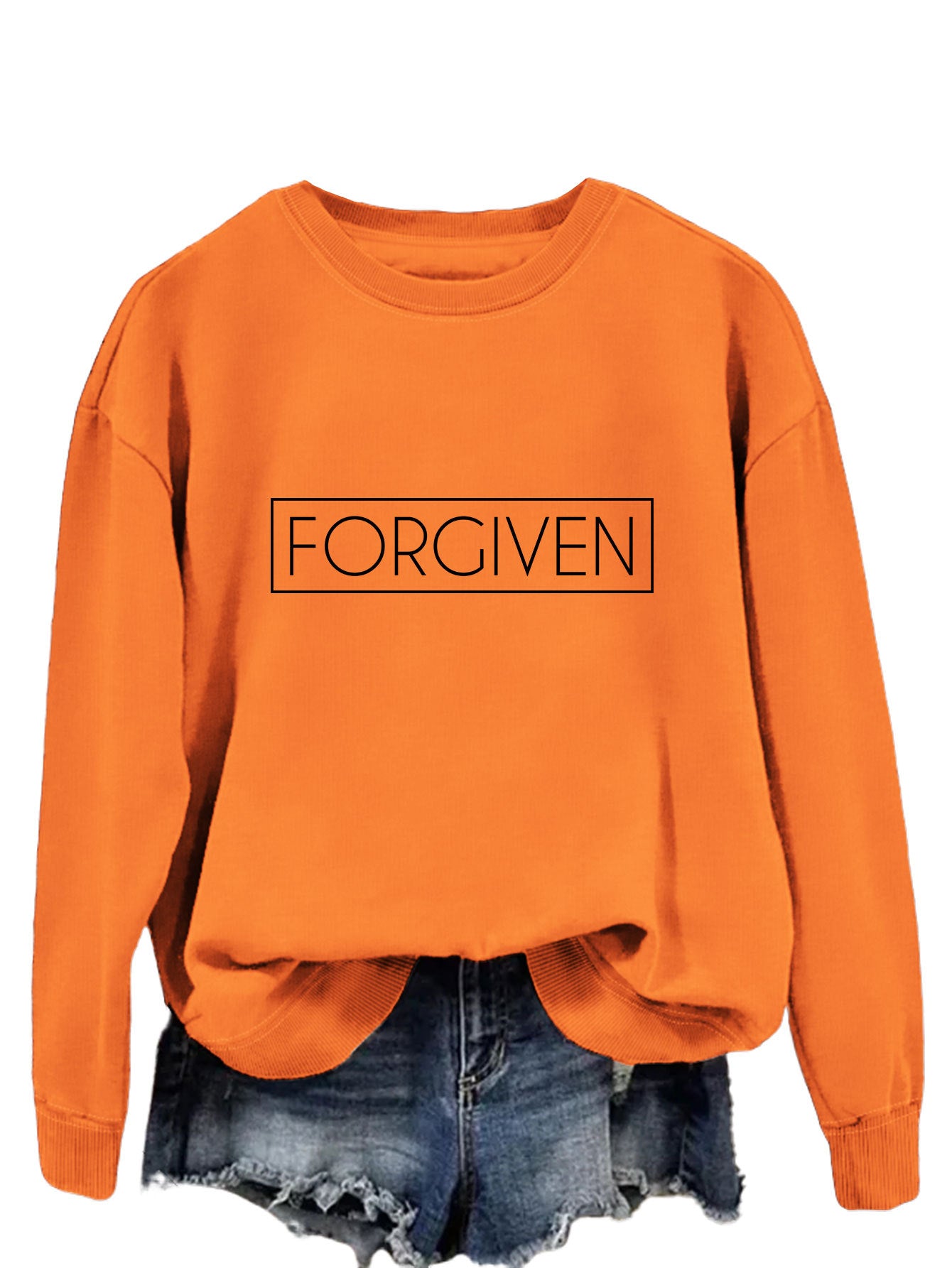 Trendy Loose Long Sleeve Printed Sweatshirt