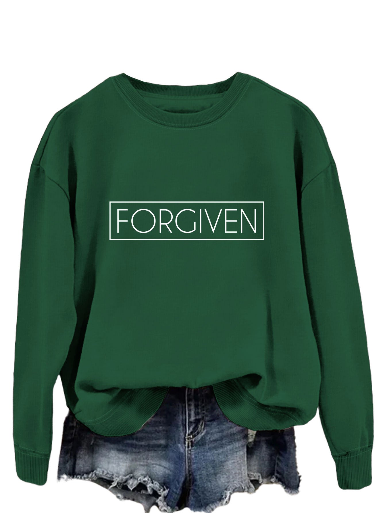 Trendy Loose Long Sleeve Printed Sweatshirt