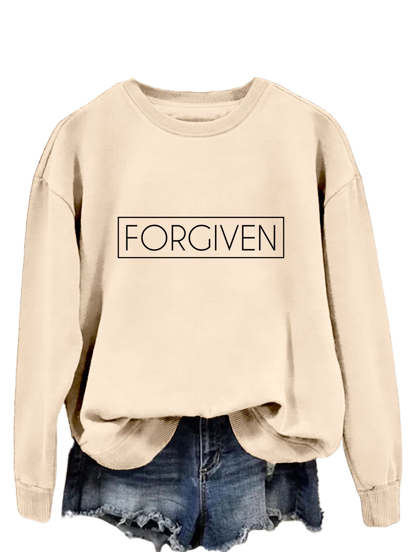 Trendy Loose Long Sleeve Printed Sweatshirt