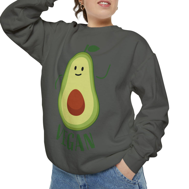 Cute Avocado Print Cartoon Pullover Sweatshirt