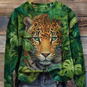 Women's 3D Tiger Print Casual Harajuku T-Shirt Sweater