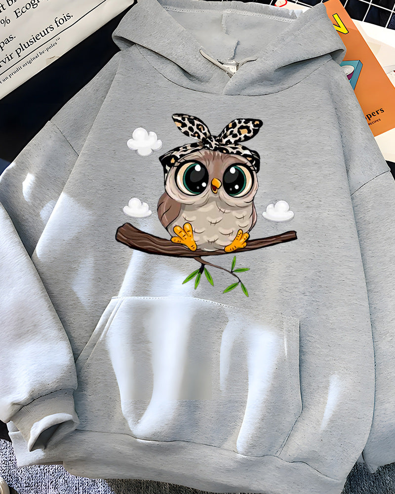 Cute Cartoon Hooded Sweatshirt for Women - Cozy & Casual