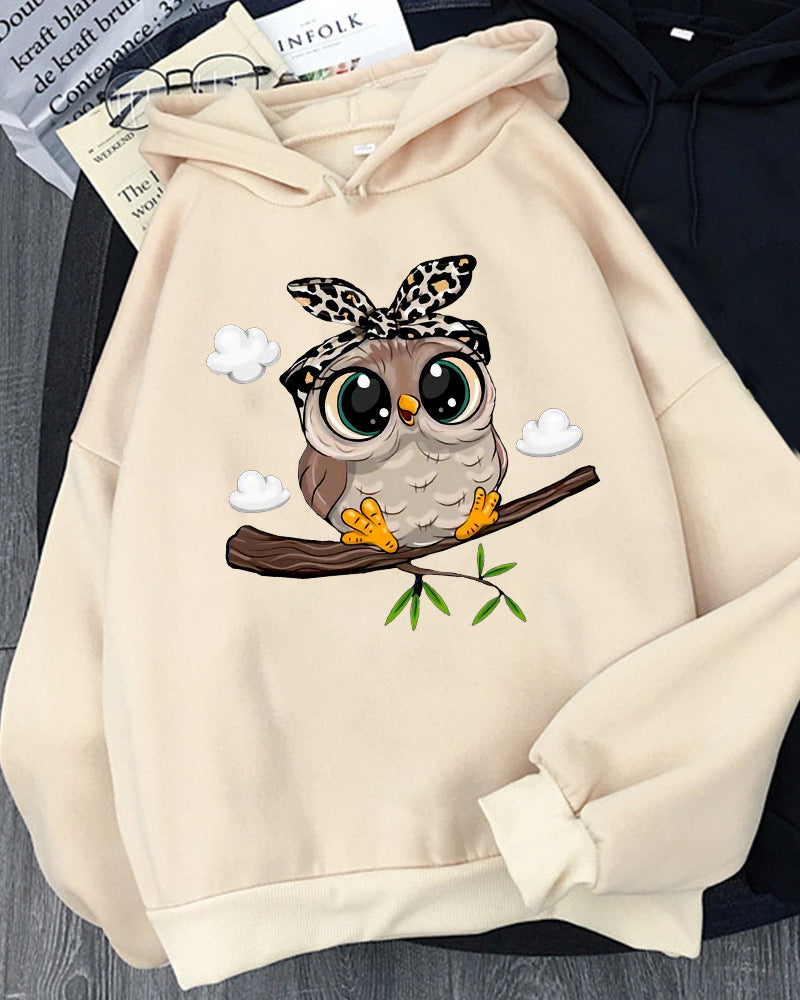 Cute Cartoon Hooded Sweatshirt for Women - Cozy & Casual
