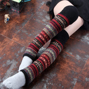 Warm Boho Wool Socks for Women