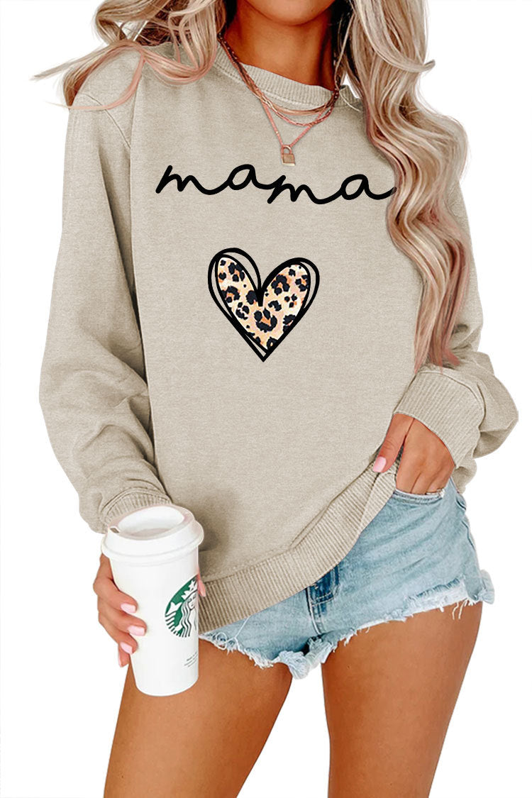 Plus Size Leopard Heart Fleece Hoodie