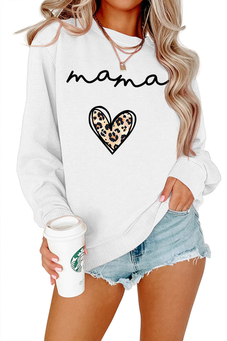 Plus Size Leopard Heart Fleece Hoodie