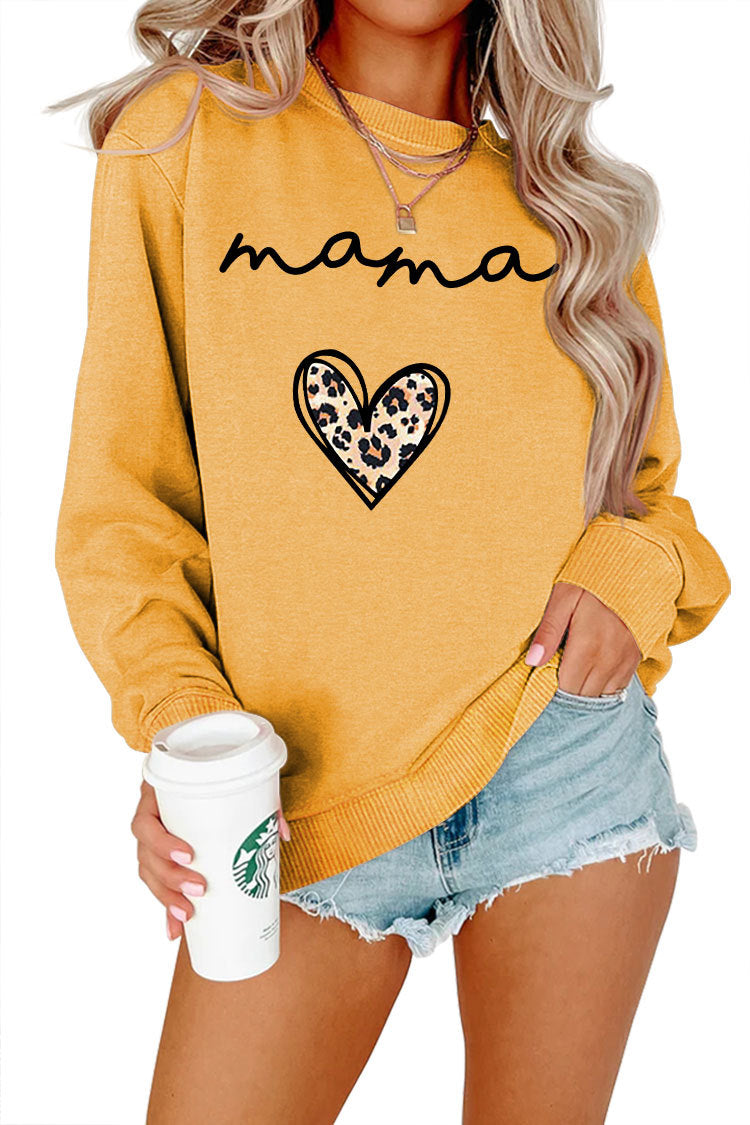 Plus Size Leopard Heart Fleece Hoodie