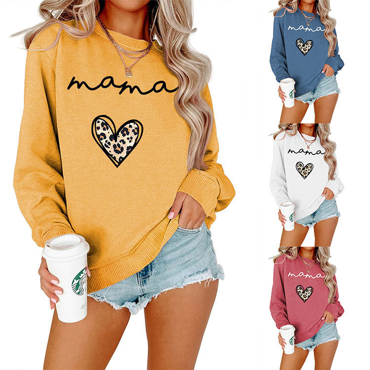 Plus Size Leopard Heart Fleece Hoodie