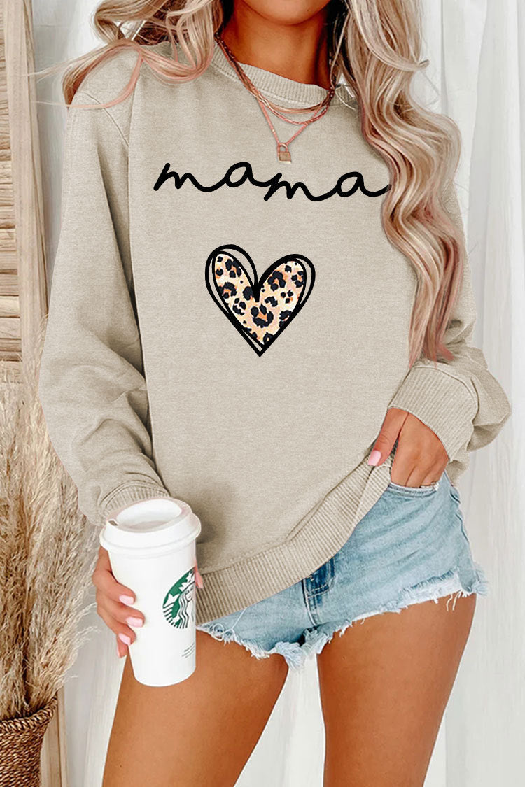 Plus Size Leopard Heart Fleece Hoodie