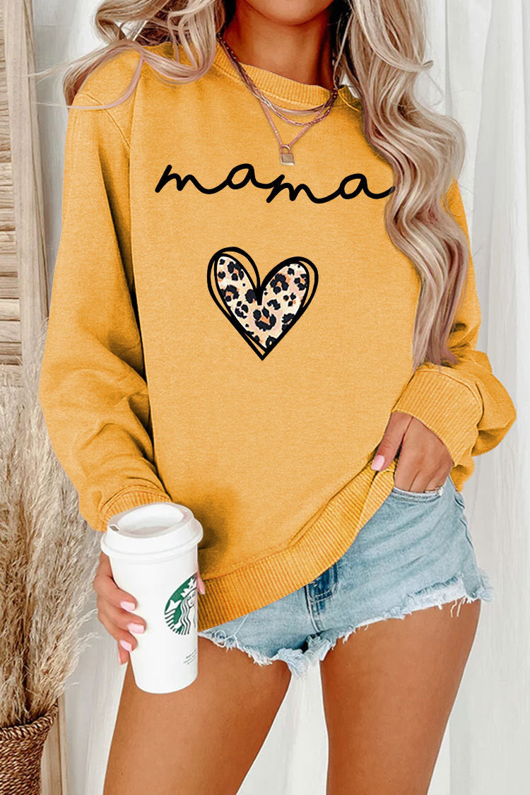 Plus Size Leopard Heart Fleece Hoodie