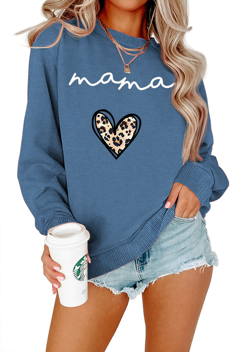Plus Size Leopard Heart Fleece Hoodie