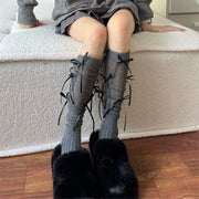 Sweet Bow Bandage Socks for Women - Breathable & Cool