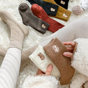 Warm Solid Color Socks for Women