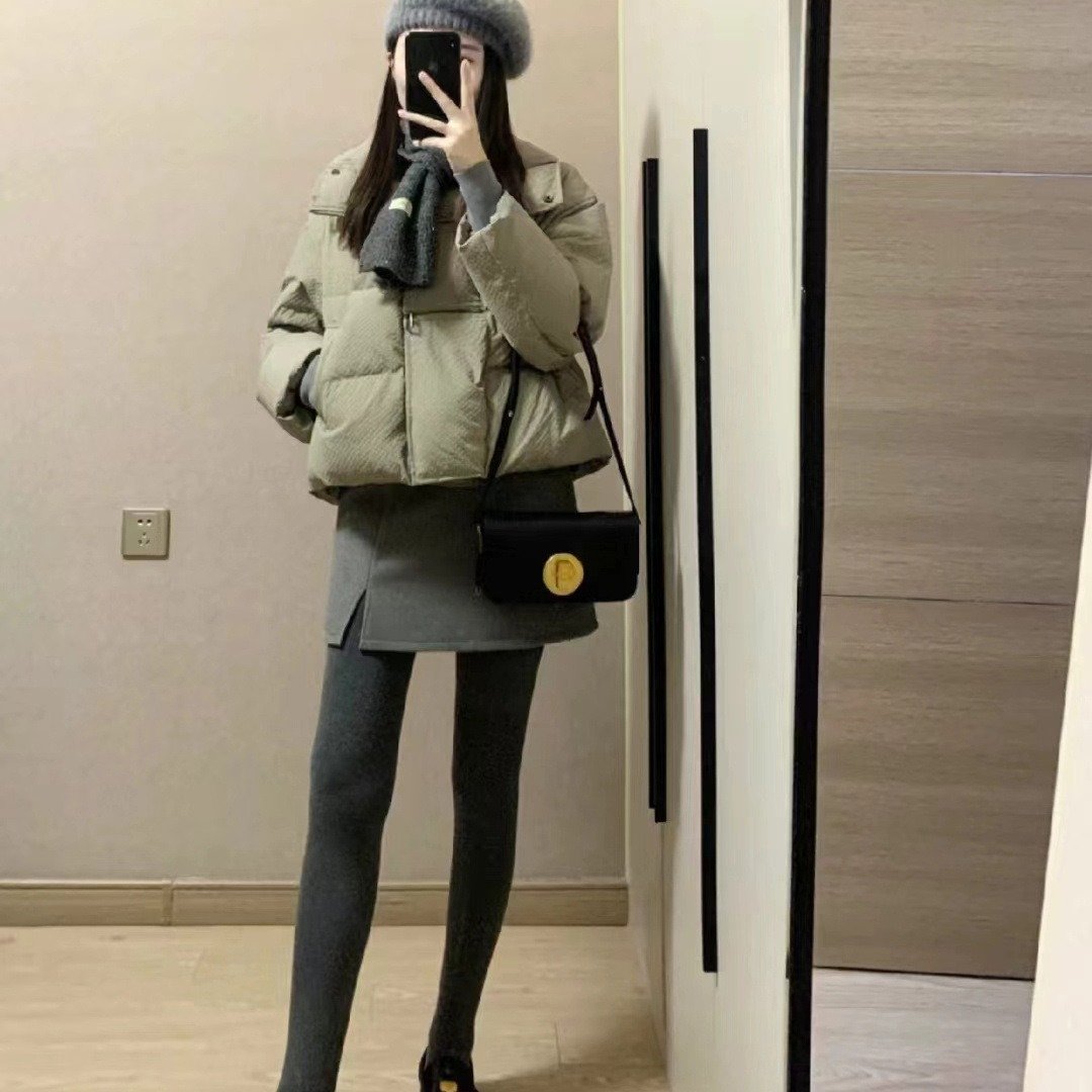 Gray Thickened Striped Pantyhose for Women