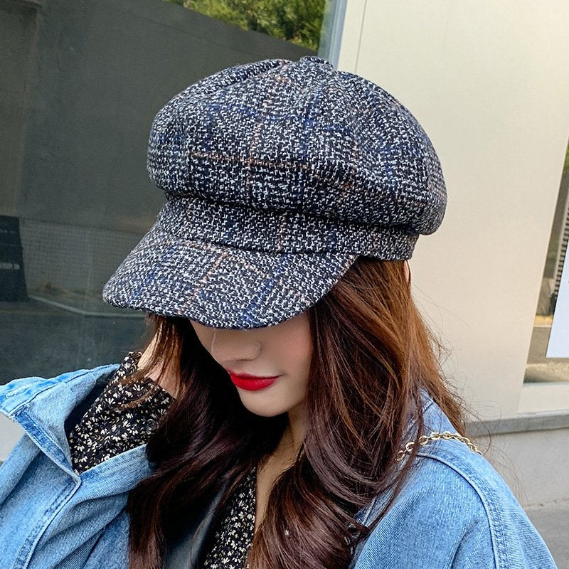 Warm Plaid Cap