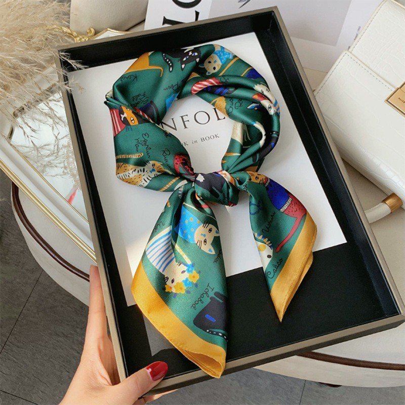 Versatile Square Scarf & Hair Band Set