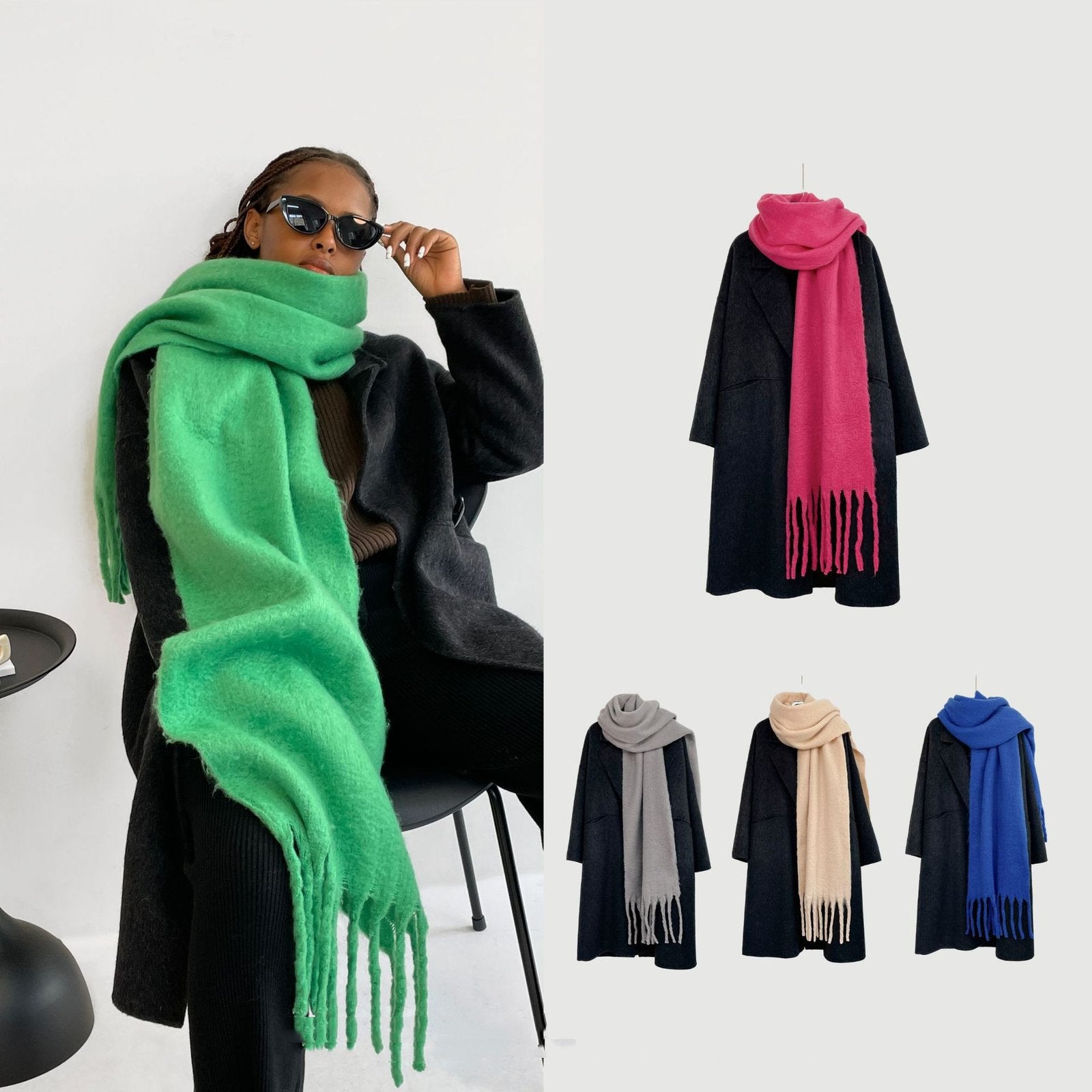 Stay Warm in Style - Autumn Winter Mohair Scarf