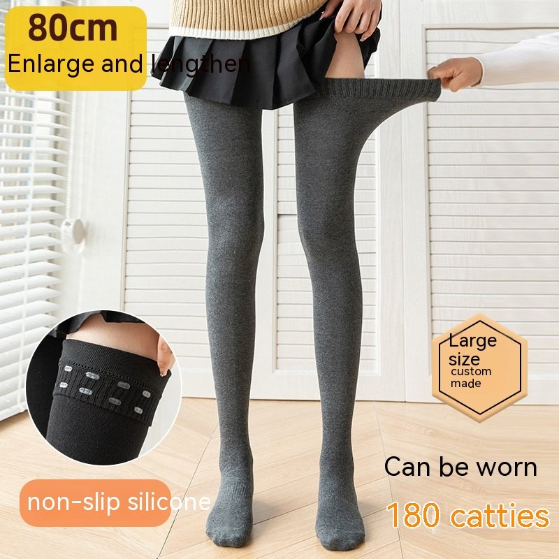 Comfortable Plus-Size Overknee Socks with Non-Slip Silicone