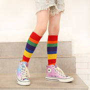 Rainbow Mid-Calf Socks for Women