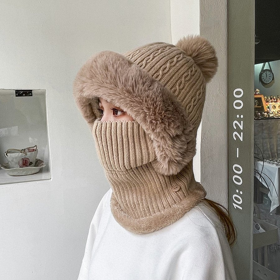 Stay Warm in Style: Fleece-lined Knitted Hat Set