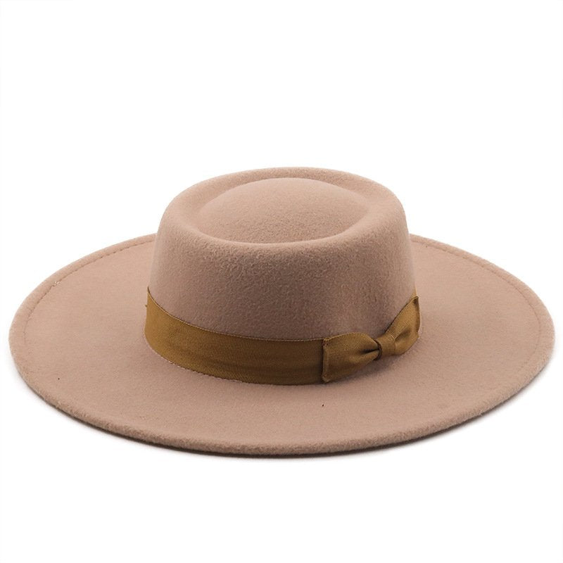 Autumn Winter Woolen Top Hat for Women