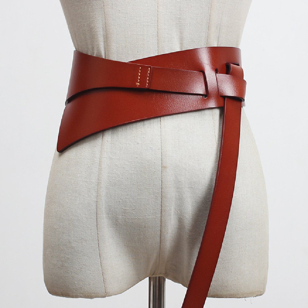 Leather Wide Belt for Women