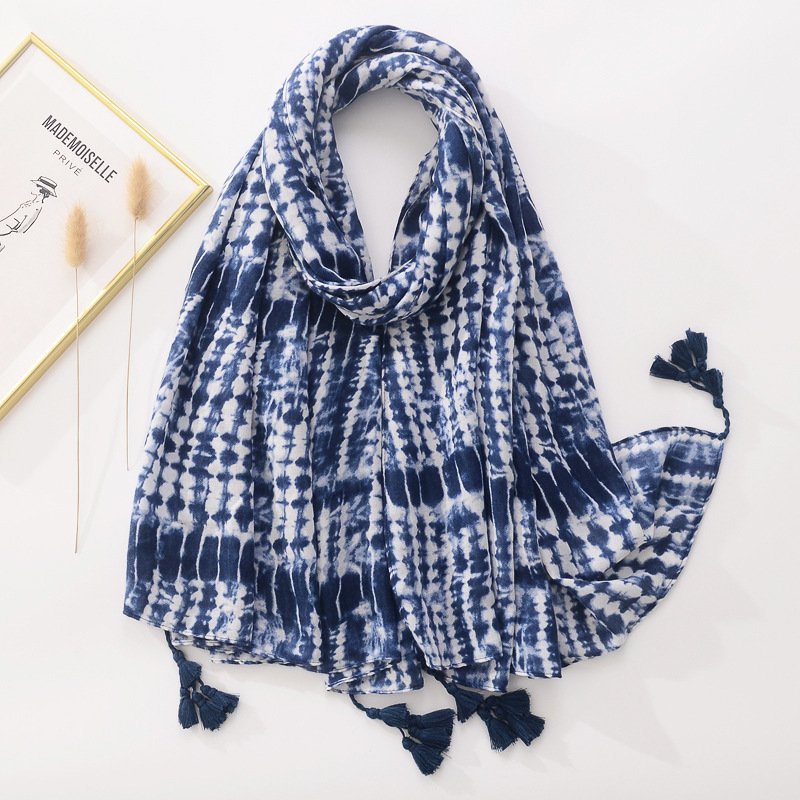 Retro Tie-dyed Travel Scarf