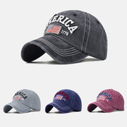 Royal Blue Cotton Embroidered Baseball Cap for Women