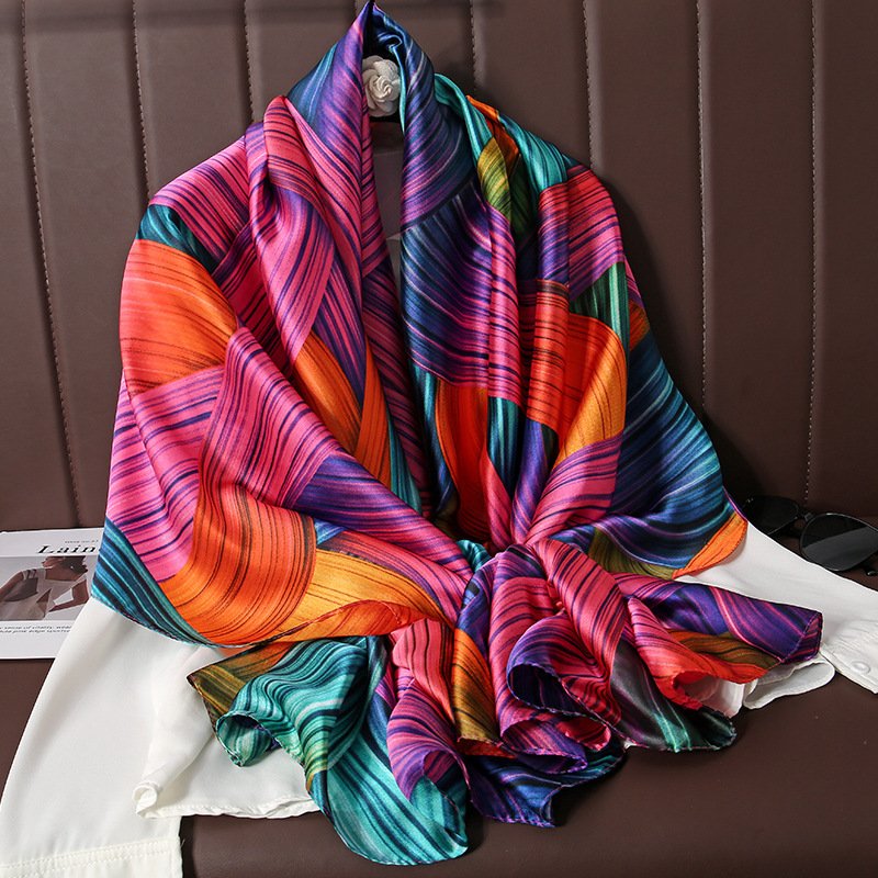 Soft Luxe Shawl for Women - Rose Red & Green