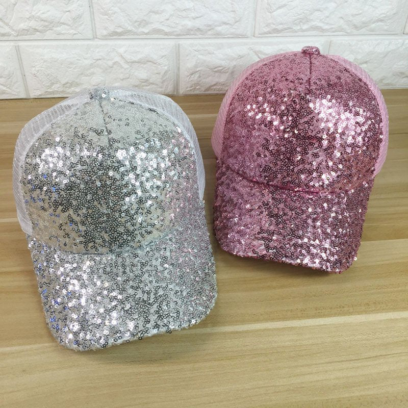 Sequined Baseball Cap for Women - Sun Protection & Style
