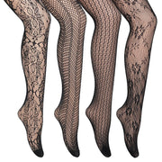 Ultra-Thin Jacquard Fishnet Tights for Women