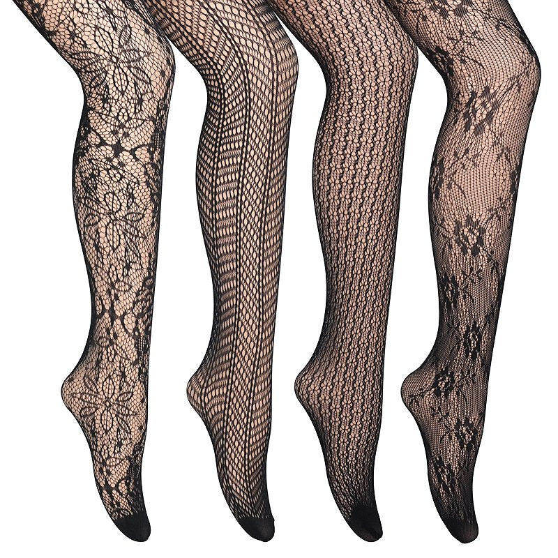 Ultra-Thin Jacquard Fishnet Tights for Women