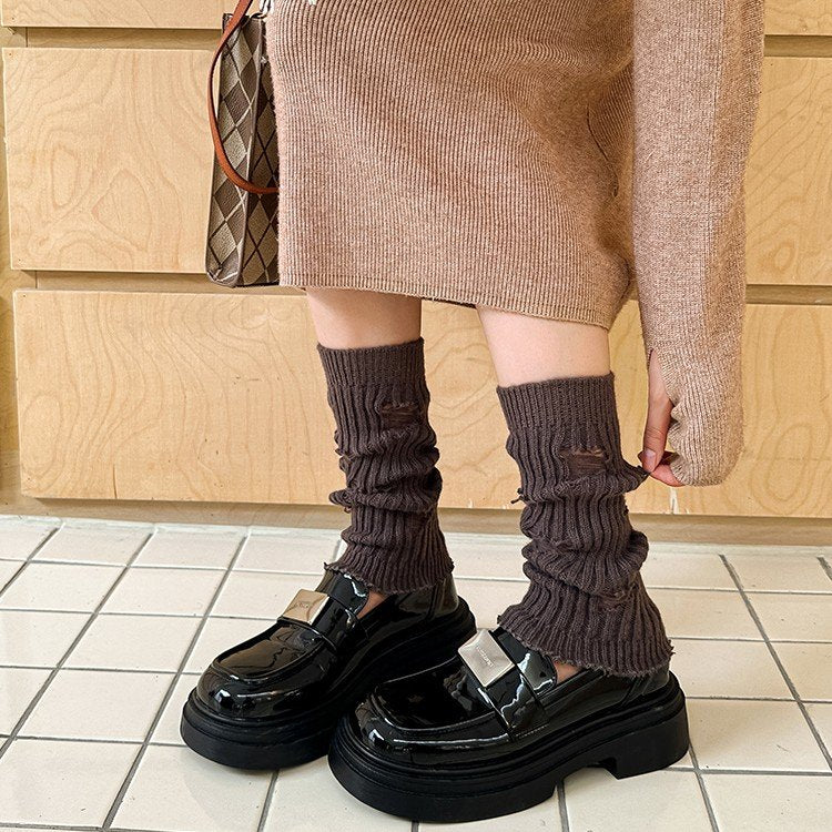 Customizable Warm Gray Calf Socks