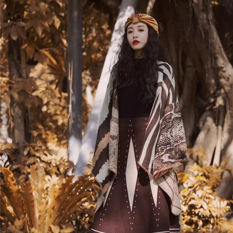 Warm Polka Dot Zebra Print Cloak for Men & Women