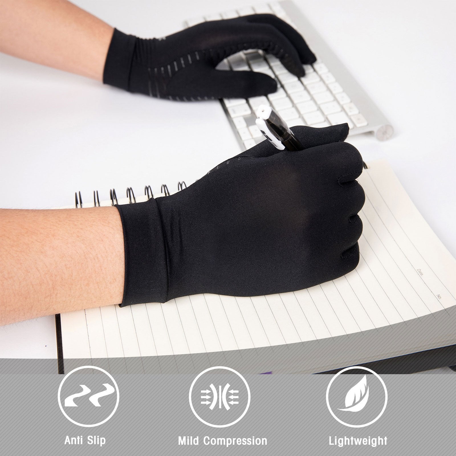 Copper Fiber Riding Gloves for Women - Non-Slip Grip