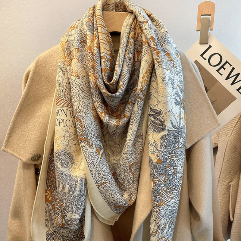 Stay Warm in Style with Double-Sided Wool Scarf