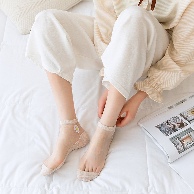 Thin, Transparent Low-Cut Socks for Women