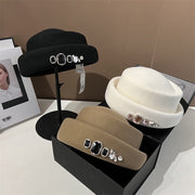Winter Women's Rhinestone Beret for Cold Weather