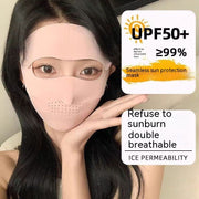 Breathable Thin Face Sunscreen Mask - Ice Silk Sun Protection