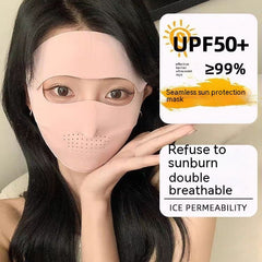 Breathable Thin Face Sunscreen Mask - Ice Silk Sun Protection