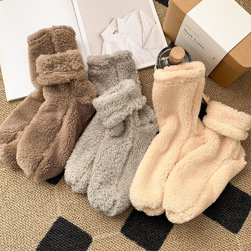 Warm Fleece Lined Padded Socks for Women