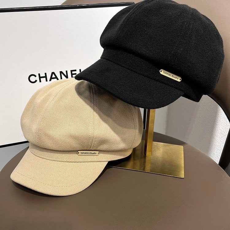 British Letter Peaked Cap Beret for Women