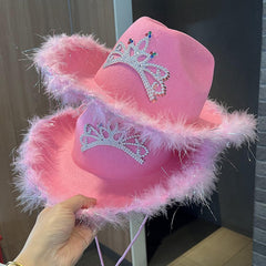 Rhinestone Fedora Hat