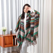 Wine Red, Green, or Orange Ethnic Shawl for Women